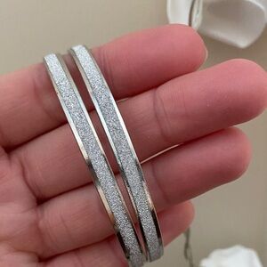🆕Elegant Silver Bangle Set